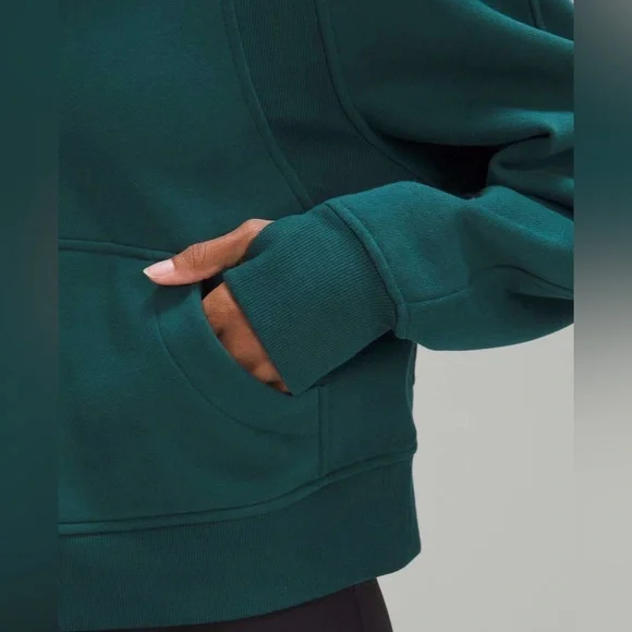 Lululemon Women's Scuba Oversized Funnel Neck Half Zip Storm Teal M/L - Picture 3 of 8